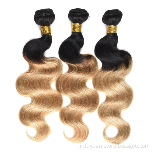 Raw ombre Hair,Virgin Human Hair Body wave Hair,1b/27 # Hair Weave